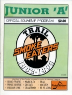 1992-93 Trail Smoke Eaters game program
