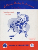 1957-58 Trois-Rivieres Lions game program