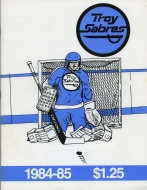 1984-85 Troy Sabres game program