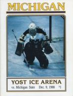 1988-89 U. of Michigan game program