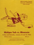 1961-62 U. of Minnesota game program