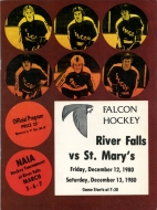1980-81 U. of Wisconsin River Falls game program