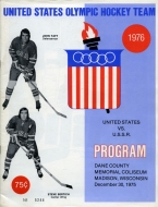 1975-76 U.S. Olympic Team game program
