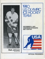 1979-80 U.S. Olympic Team game program
