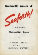 1961-62 Unionville Seaforths game program