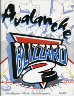 1995-96 Utica Blizzard game program
