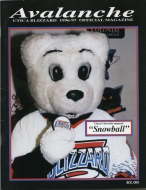1996-97 Utica Blizzard game program