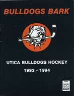 1993-94 Utica Bulldogs game program