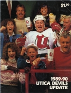 1989-90 Utica Devils game program