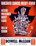1955-56 Vancouver Canucks game program