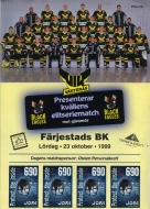 1999-00 Vasteras IK game program