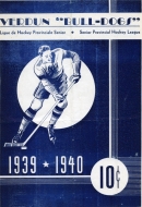 1939-40 Verdun Bulldogs game program