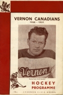 1950-51 Vernon Canadians game program