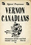 1954-55 Vernon Canadians game program