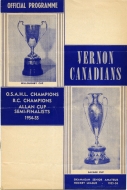 1955-56 Vernon Canadians game program