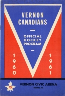 1960-61 Vernon Canadians game program