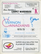 1978-79 Vernon Canadians game program