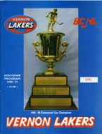 1990-91 Vernon Lakers game program