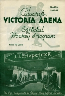 1942-43 Victoria Army game program