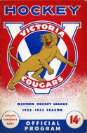 1952-53 Victoria Cougars game program