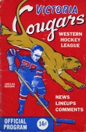 1953-54 Victoria Cougars game program