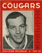 1955-56 Victoria Cougars game program