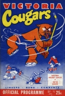 1957-58 Victoria Cougars game program