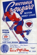1959-60 Victoria Cougars game program
