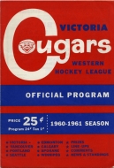 1960-61 Victoria Cougars game program