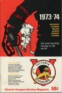 1973-74 Victoria Cougars game program