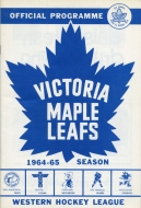 1964-65 Victoria Maple Leafs game program
