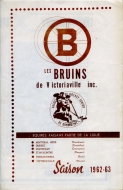 1962-63 Victoriaville Bruins game program