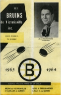 1963-64 Victoriaville Bruins game program