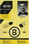 1964-65 Victoriaville Bruins game program