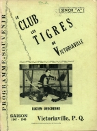 1947-48 Victoriaville Tigres game program