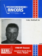 1988-89 Virginia Lancers game program