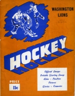 1945-46 Washington Lions game program