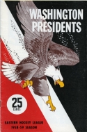 1958-59 Washington Presidents game program