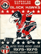 1975-76 Waterloo Black Hawks game program