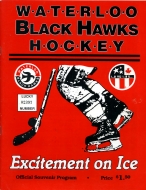 1991-92 Waterloo Black Hawks game program