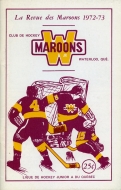 1972-73 Waterloo Maroons game program