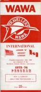 1973-74 Wawa Travellers game program
