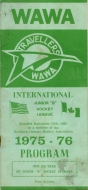 1975-76 Wawa Travellers game program