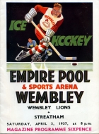 1936-37 Wembley Lions game program