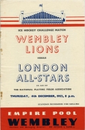 1952-53 Wembley Lions game program