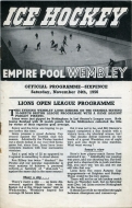 1956-57 Wembley Lions game program
