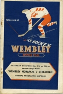 1946-47 Wembley Monarchs game program