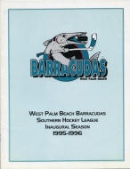 1995-96 West Palm Beach Barracudas game program