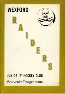 1972-73 Wexford Raiders game program