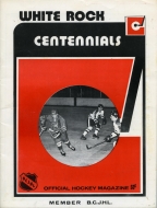 1973-74 White Rock / Merritt Centennials game program